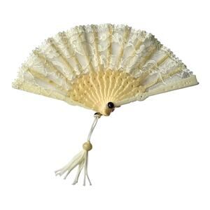 American Girl Pleasant Company Ivory Cream LACE FAN Party Treats Accessory #3
